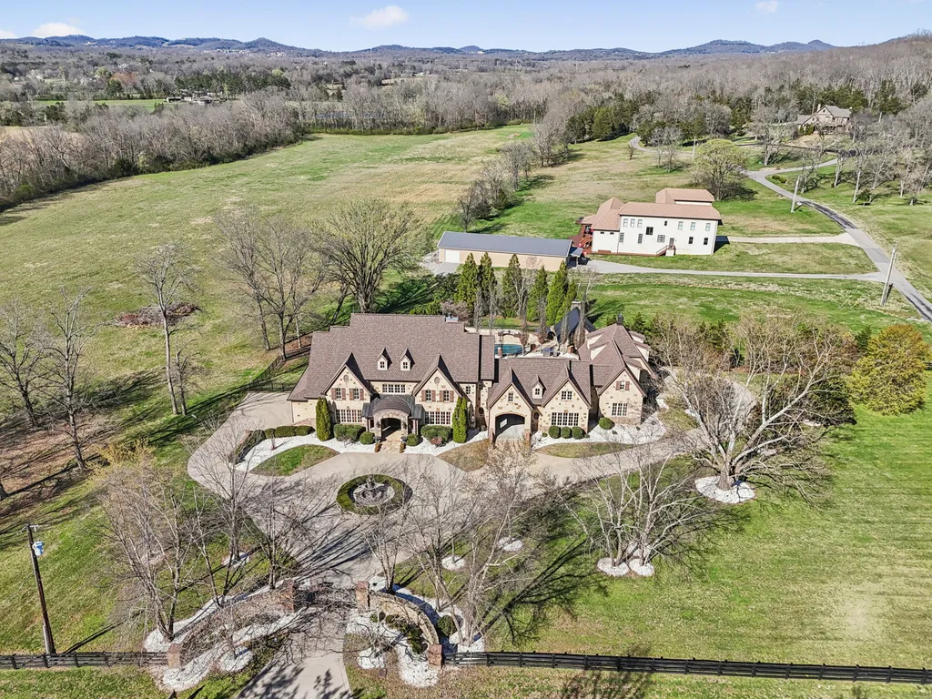 A $6.4 Million Franklin Estate Hides a Private Bowling Alley Beneath Six Acres of Tennessee Countryside 3 Extraordinary home at 4330 N Chapel Rd Franklin TN 52
