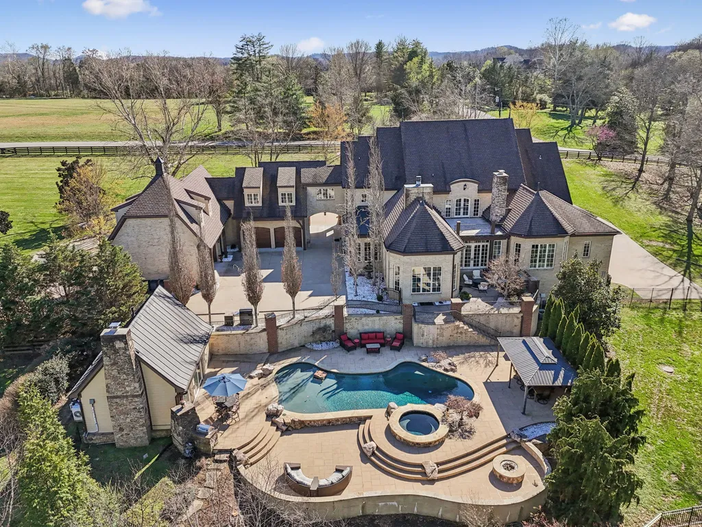 A $6.4 Million Franklin Estate Hides a Private Bowling Alley Beneath Six Acres of Tennessee Countryside 2 Extraordinary home at 4330 N Chapel Rd Franklin TN 55