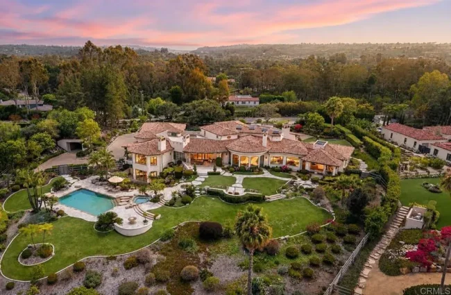 Hilltop Rancho Santa Fe Estate With Panoramic Mountain Views Lists for $7.495 Million