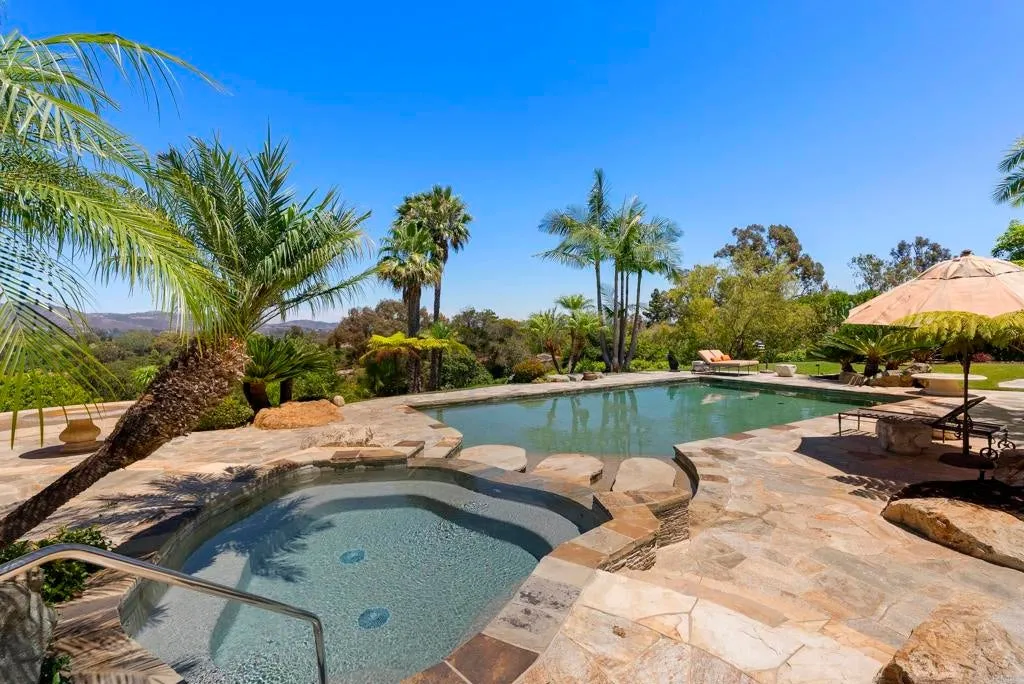 Hilltop Rancho Santa Fe Estate With Panoramic Mountain Views Lists for $7.495 Million 11 Stunning Hilltop Estate at 5528 La Crescenta Rancho Santa Fe CA 9