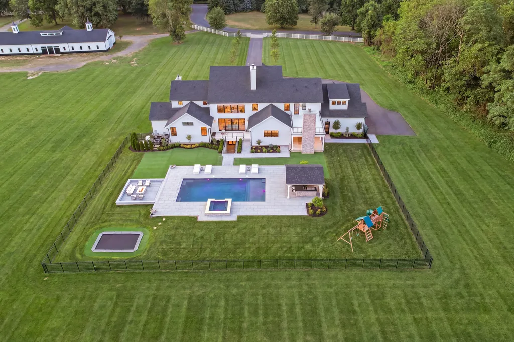 A $6.5 Million New Jersey Estate Comes With 53 Acres—Something Money Can Rarely Buy Near New York City 2 a newly built luxury residence at 8 Hillcrest Drive Colts Neck NJ 1