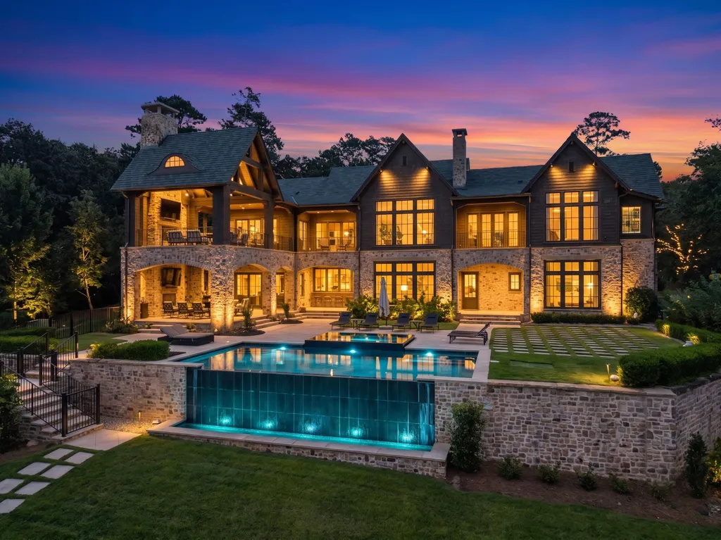 Newly Built Lake Oconee Estate With 19th-Century Hardwood Floors Hits the Market for $8,495,000 1 1030 Turkey Trot Greensboro GA 3064201