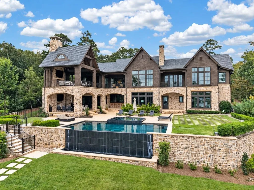 Newly Built Lake Oconee Estate With 19th-Century Hardwood Floors Hits the Market for $8,495,000 11 1030 Turkey Trot Greensboro GA 3064205