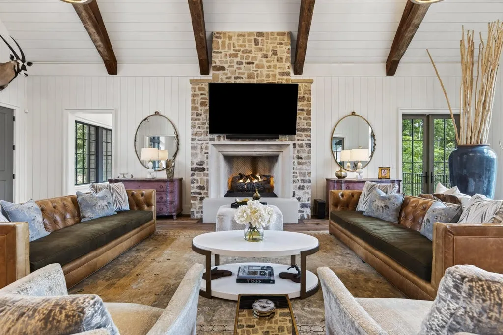 Newly Built Lake Oconee Estate With 19th-Century Hardwood Floors Hits the Market for $8,495,000 7 1030 Turkey Trot Greensboro GA 3064215