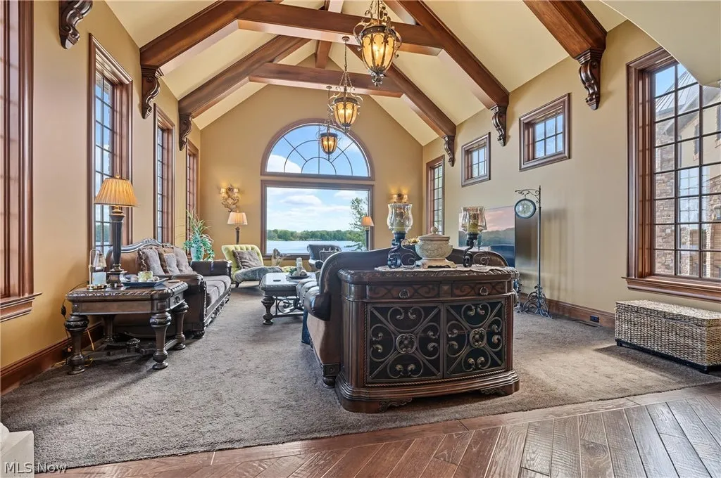 Lake-View Ohio Estate With an Eight-Car Heated Garage and Saltwater Pool Lists for $3,895,000 10 180 Via Napoli St North Lima OH 4445218