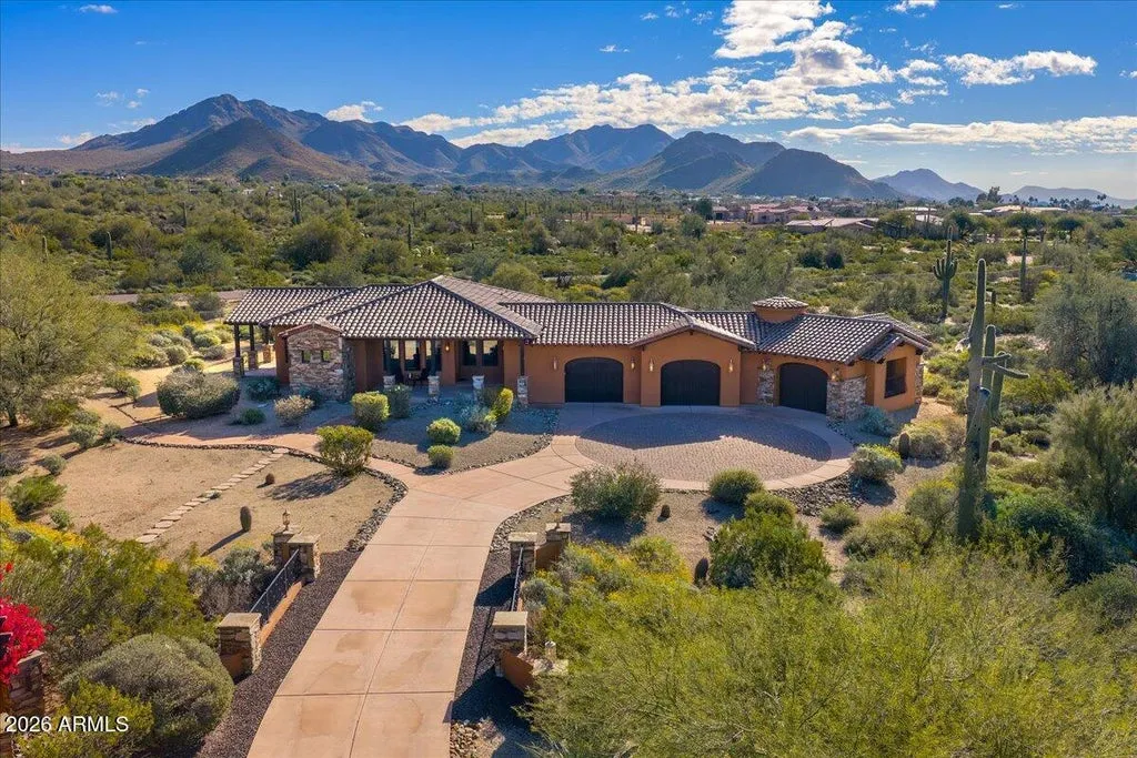 A $1,000,000 Remodel Recast This 4-Acre Scottsdale Mediterranean Masterpiece with Sweeping Mountain Vistas. Now It’s Listed for $7,650,000 2 24163 N 91ST Street Scottsdale AZ 8525505