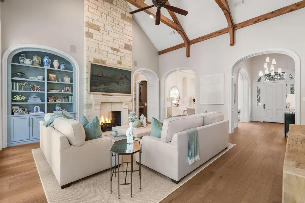 Reimagined French Country Estate With a La Cornue Kitchen Lists for $3,295,000 in Carlton Woods 5 26 N Palmiera Cir Spring TX 7738208