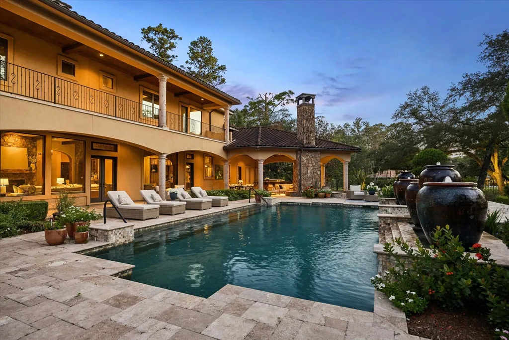 Sprawling Houston Estate with Beautifully Landscaped Grounds on Nearly 2 Acres Hits the Market for $7,495,000 14 327 E Friar Tuck Ln Houston TX 7702429