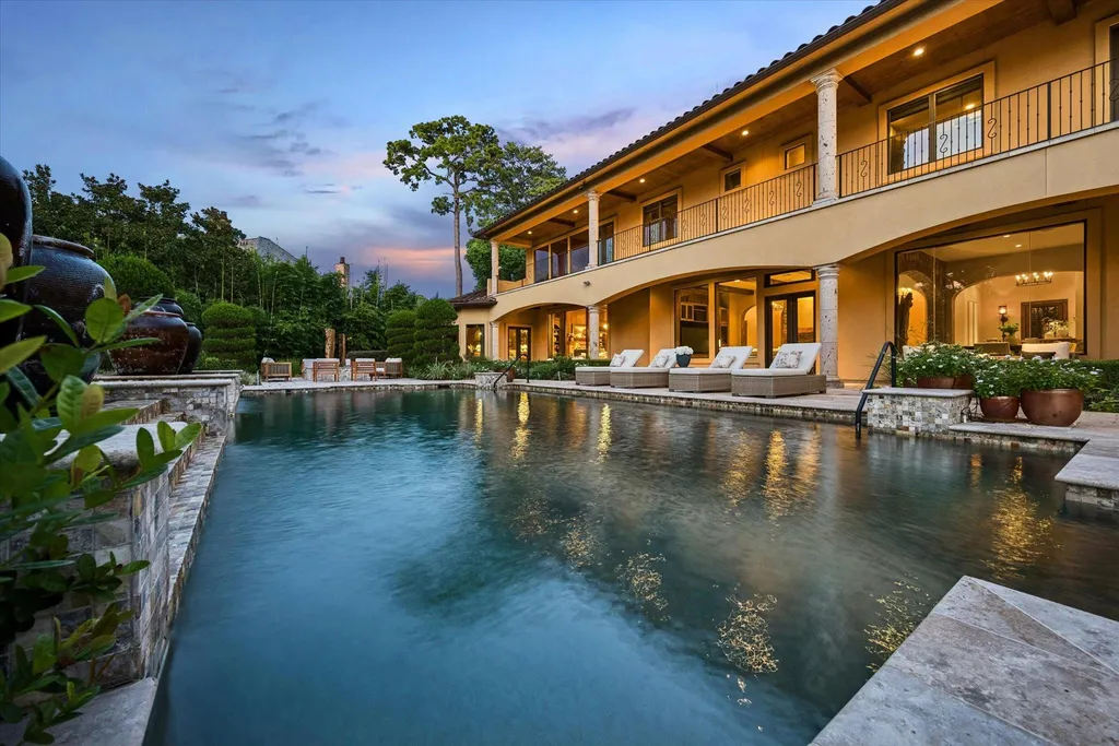 Sprawling Houston Estate with Beautifully Landscaped Grounds on Nearly 2 Acres Hits the Market for $7,495,000 17 327 E Friar Tuck Ln Houston TX 7702430