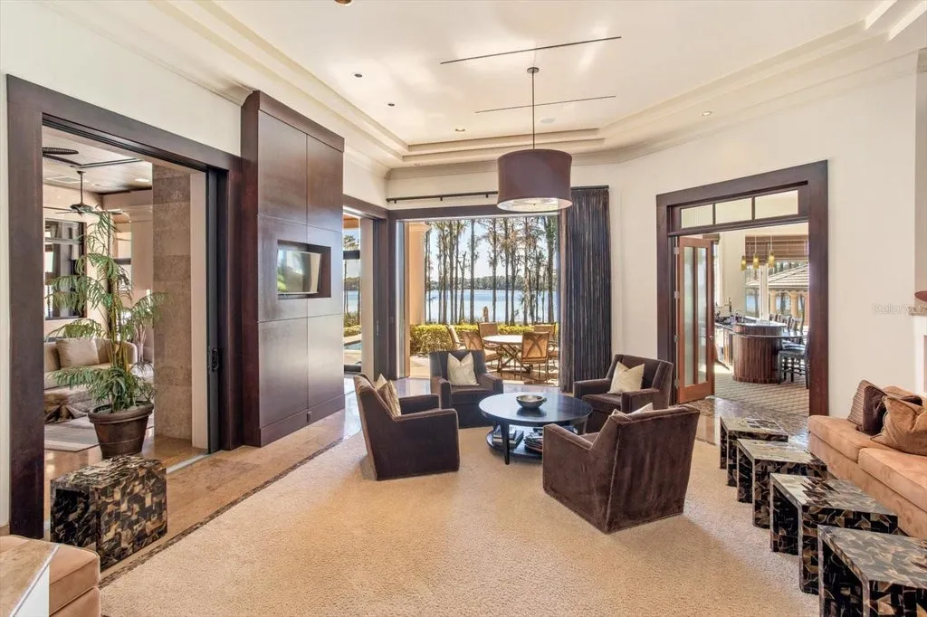 Elegant Isleworth Lakefront Estate With a Hidden Passage and Private Boat Dock Lists for $19,500,000 6 5192 VARDON DRIVE WINDERMERE FL 3478620