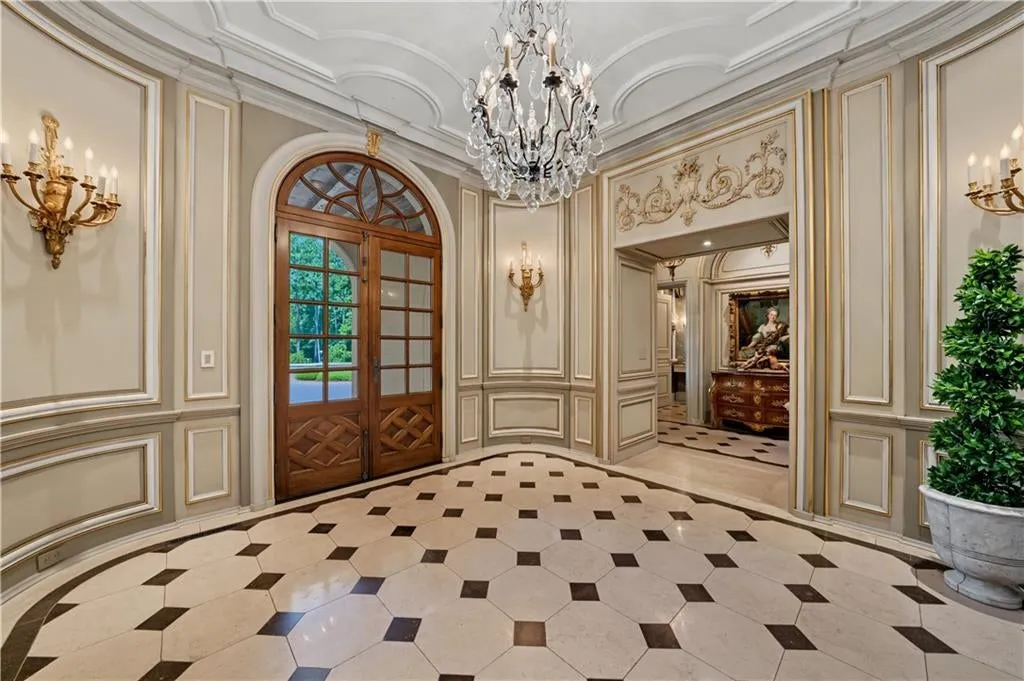 First-Time-to-Market Atlanta French Country Estate With a 4,000-Bottle Wine Cellar Lists for $18,250,000 5 5375 Long Island Dr NW Sandy Springs GA017