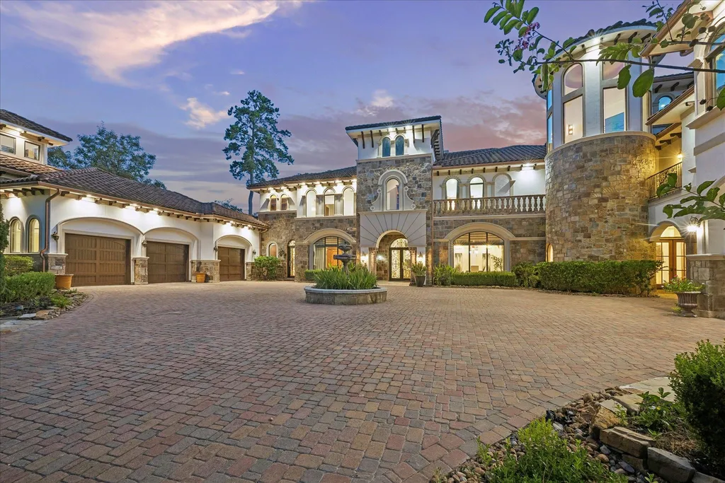 Mediterranean Carlton Woods Estate With Two Pools and a Private Casita Lists for $4,295,000 2 6 N Fazio Way Spring TX 7738902