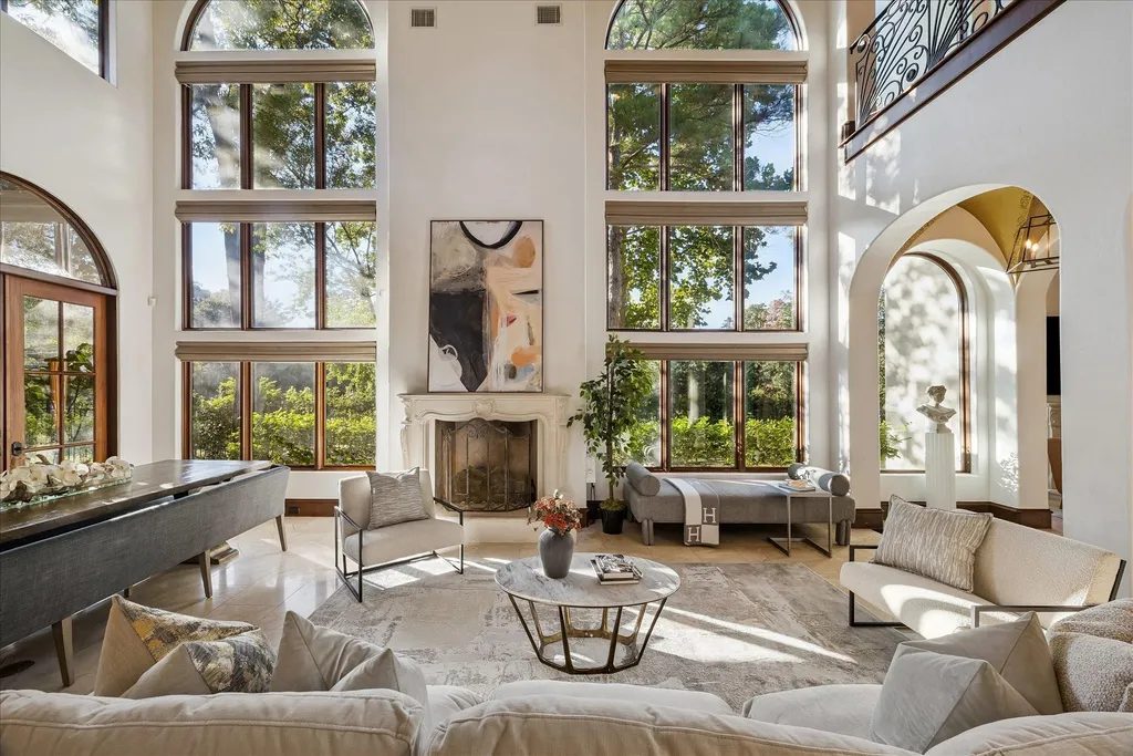 Mediterranean Carlton Woods Estate With Two Pools and a Private Casita Lists for $4,295,000 7 6 N Fazio Way Spring TX 7738910