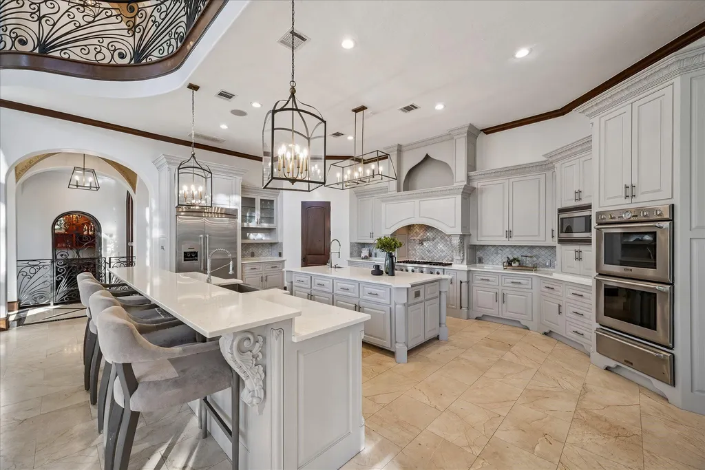 Mediterranean Carlton Woods Estate With Two Pools and a Private Casita Lists for $4,295,000 10 6 N Fazio Way Spring TX 7738913