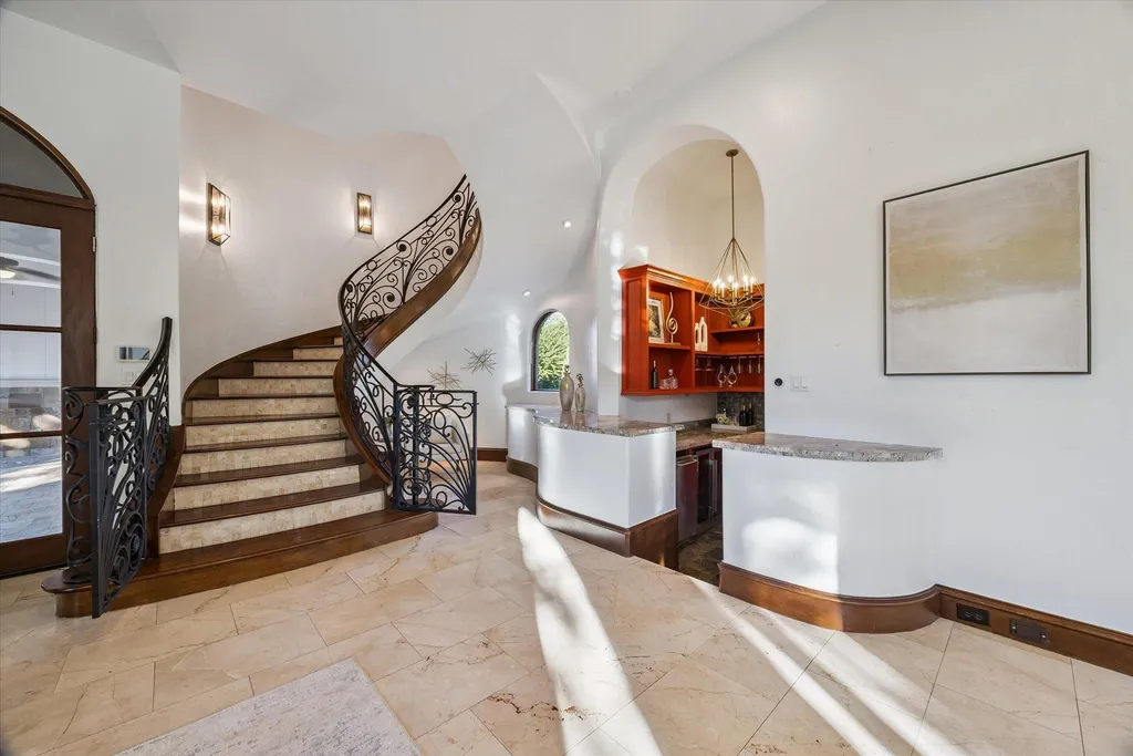 Mediterranean Carlton Woods Estate With Two Pools and a Private Casita Lists for $4,295,000 15 6 N Fazio Way Spring TX 7738917