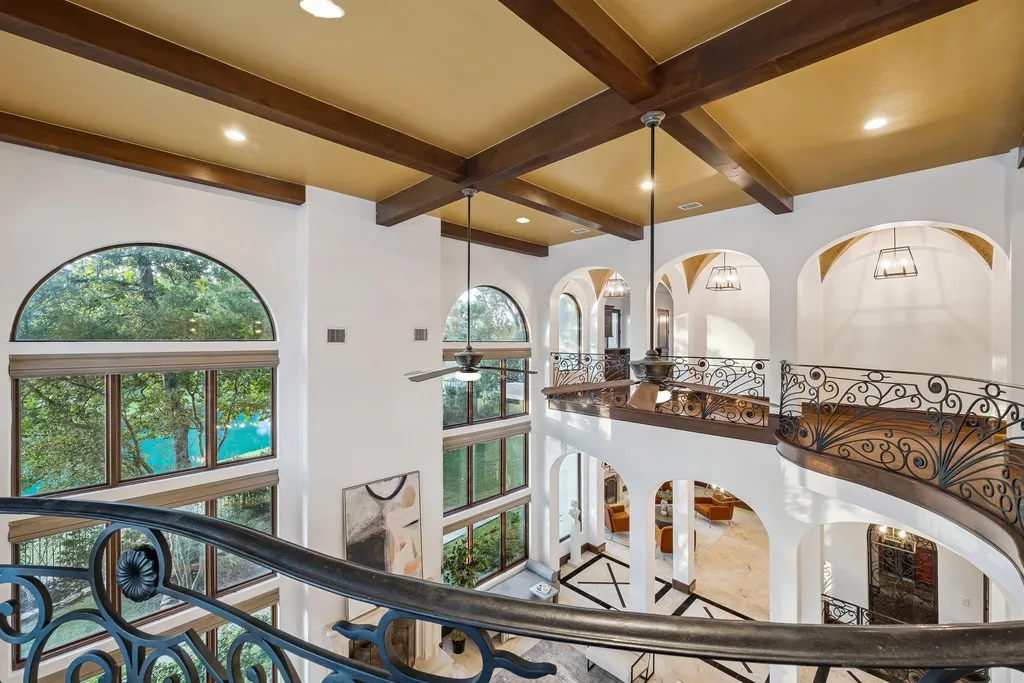 Mediterranean Carlton Woods Estate With Two Pools and a Private Casita Lists for $4,295,000 8 6 N Fazio Way Spring TX 7738925