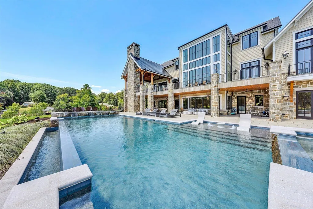 Exceptional Smith Mountain Lake Estate With a 60-Foot Pool and Six-Car Garage Lists for $12.995 Million 24 6189 Scruggs Rd Moneta VA 24121133