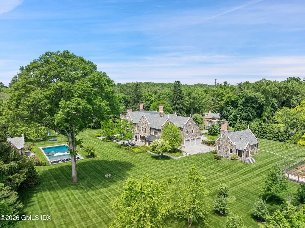 Expansive Greenwich Stone Manor with a 1,500-Square-Foot Guest House and Resort-Style Pool Asks $12,995,000 27 7 Loch Ln Greenwich CT 0683049