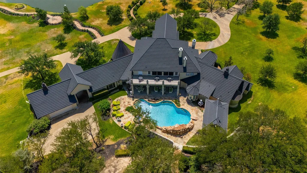 Secluded Keller Estate With a 2-Acre Pond and Stone Gazebo on Its Own Island Lists for $5.99 Million 1 8801 Clay Hibbins Rd Keller TX 7624802