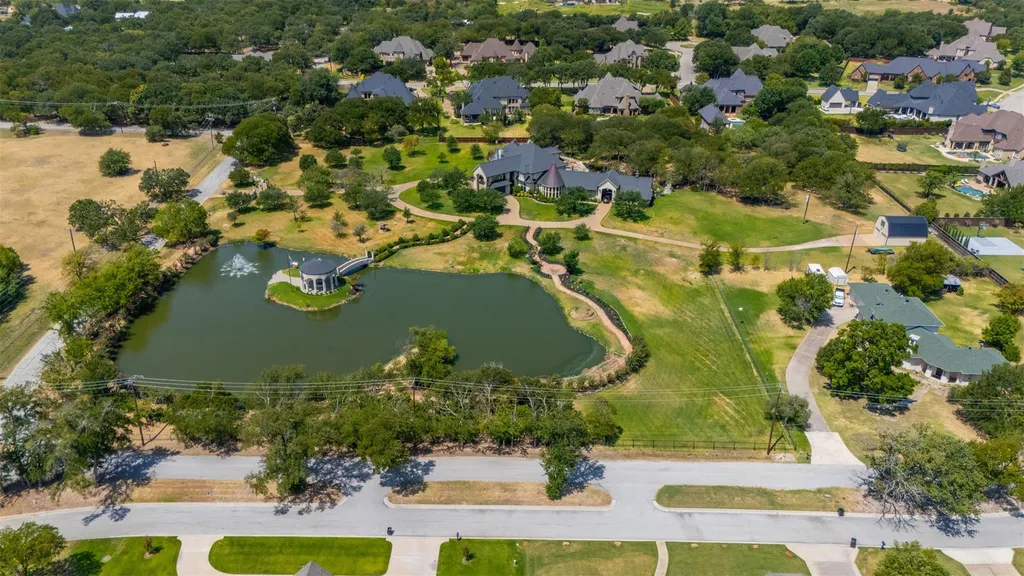 Secluded Keller Estate With a 2-Acre Pond and Stone Gazebo on Its Own Island Lists for $5.99 Million 3 8801 Clay Hibbins Rd Keller TX 7624803