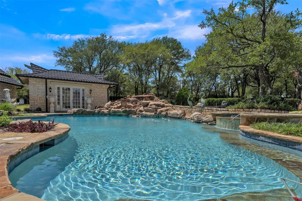 Secluded Keller Estate With a 2-Acre Pond and Stone Gazebo on Its Own Island Lists for $5.99 Million 20 8801 Clay Hibbins Rd Keller TX 7624832