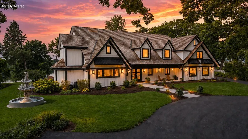 Reimagined Wisconsin Lakefront Estate With a Hillside Trolley Lists for $6,990,000 25 W335N5511 Island View LANE Nashotah WI03