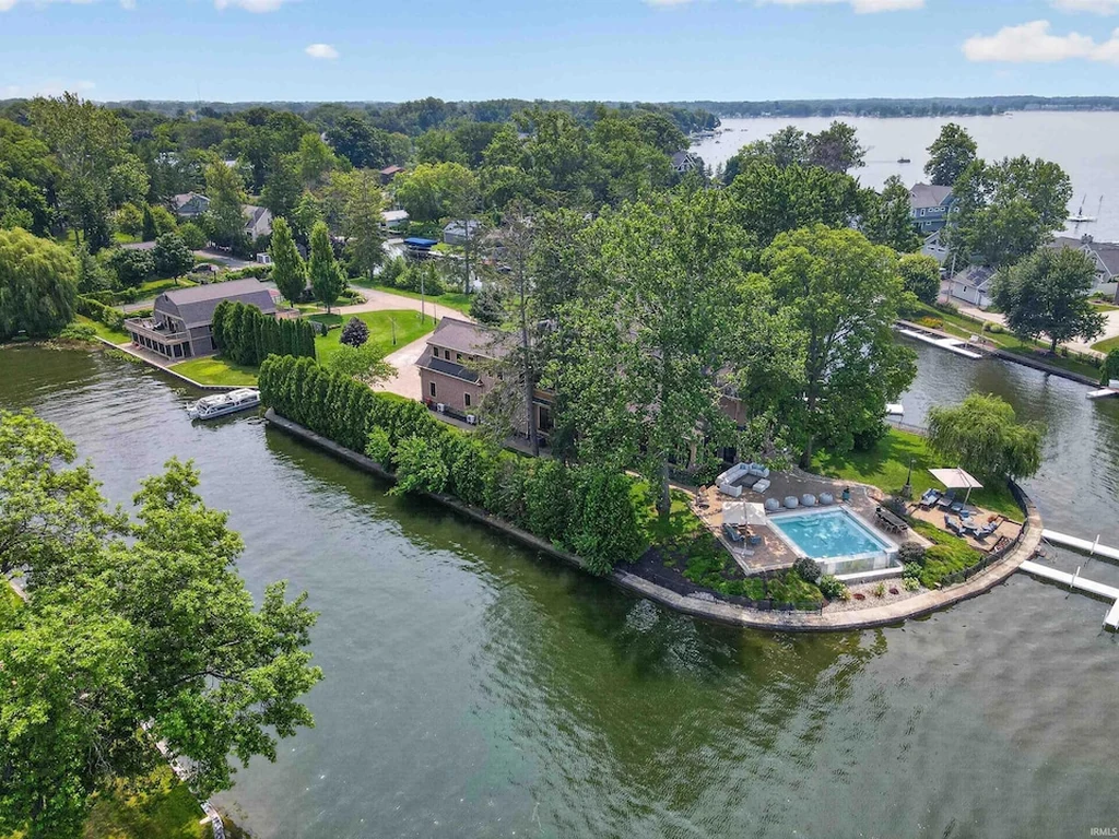 11751 N Black Point Rd – Waterfront Peninsula Overview Waterfront Peninsula Overview at 11751 N Black Point Rd, Syracuse, Indiana