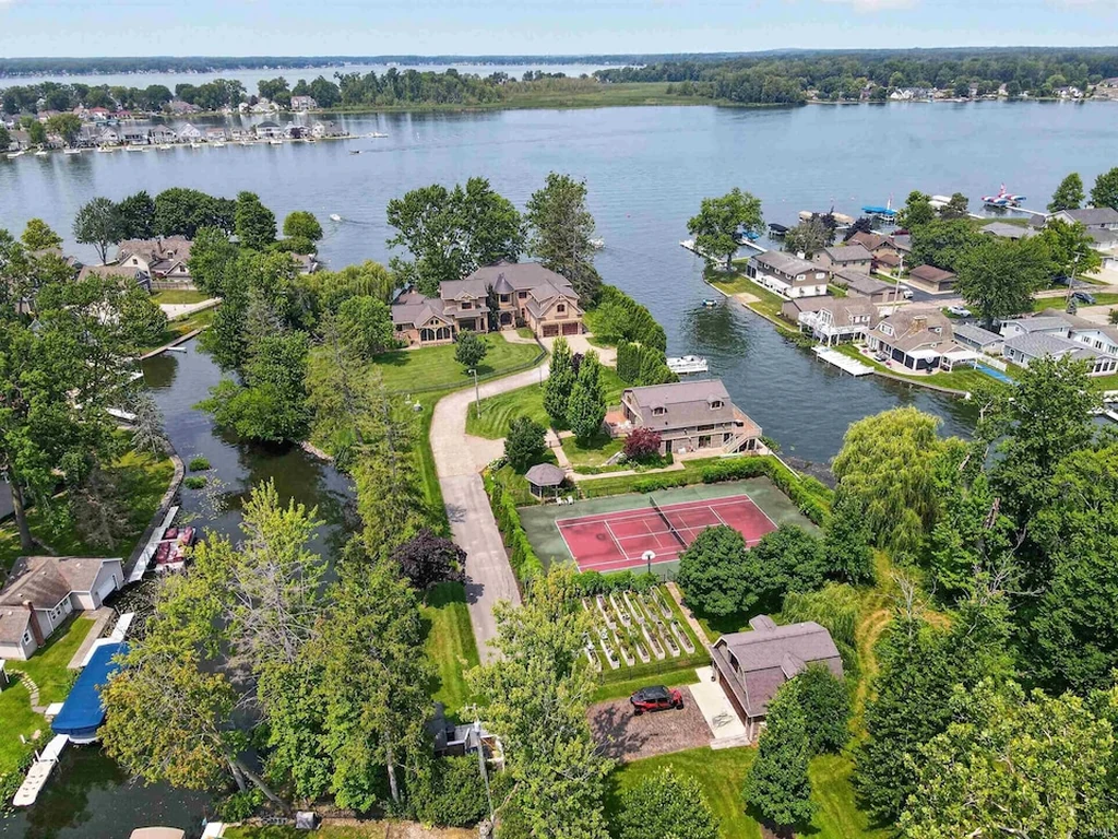 11751 N Black Point Rd – Tennis Court and Estate Grounds Tennis Court and Estate Grounds at 11751 N Black Point Rd, Syracuse, Indiana
