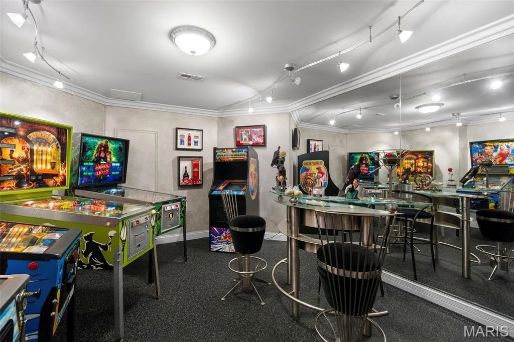 12947 Sunset Bluff Ct – Pinball and Game Room Pinball and Game Room at 12947 Sunset Bluff Ct, Sunset Hills, Missouri