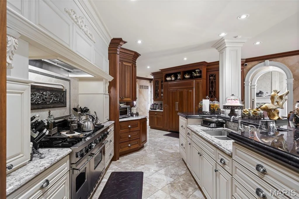 12947 Sunset Bluff Ct – Marble Kitchen Overview Marble Kitchen Overview at 12947 Sunset Bluff Ct, Sunset Hills, Missouri