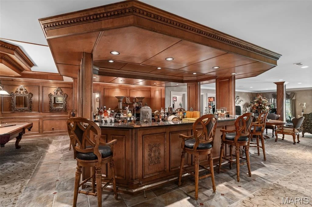 12947 Sunset Bluff Ct – Ornate Private Pub Ornate Private Pub at 12947 Sunset Bluff Ct, Sunset Hills, Missouri
