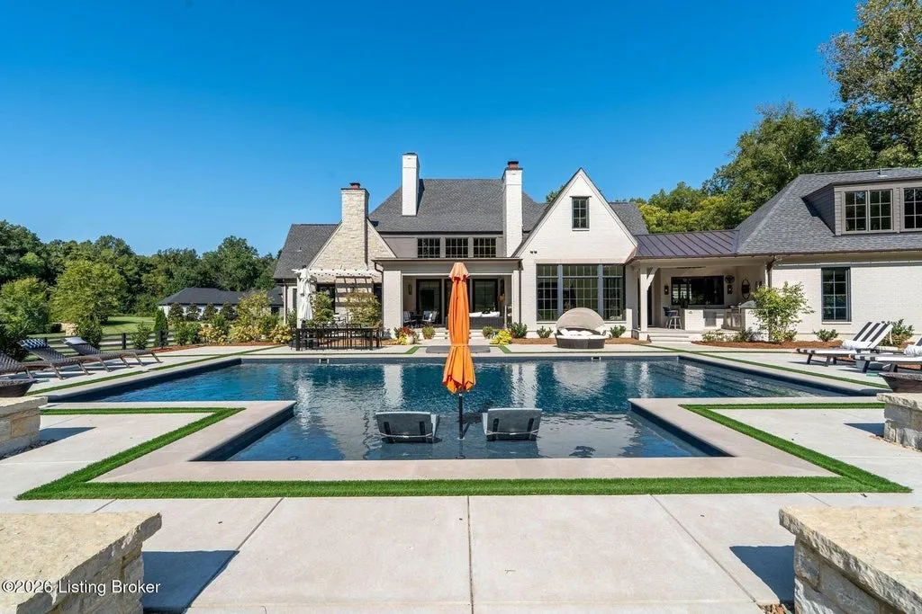 Newly Built Prospect Estate with a Pool, Sport Court and Separate Guest Apartment Lists for $4,995,000 17 14426 River Glades Dr Prospect KY 4005958