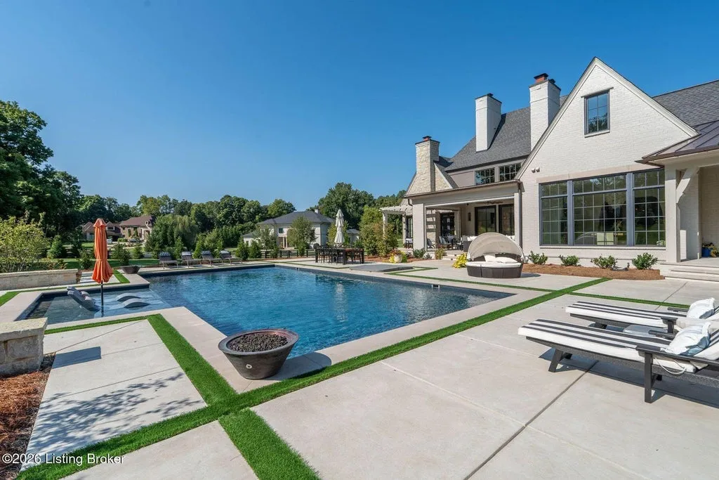 Newly Built Prospect Estate with a Pool, Sport Court and Separate Guest Apartment Lists for $4,995,000 18 14426 River Glades Dr Prospect KY 4005959
