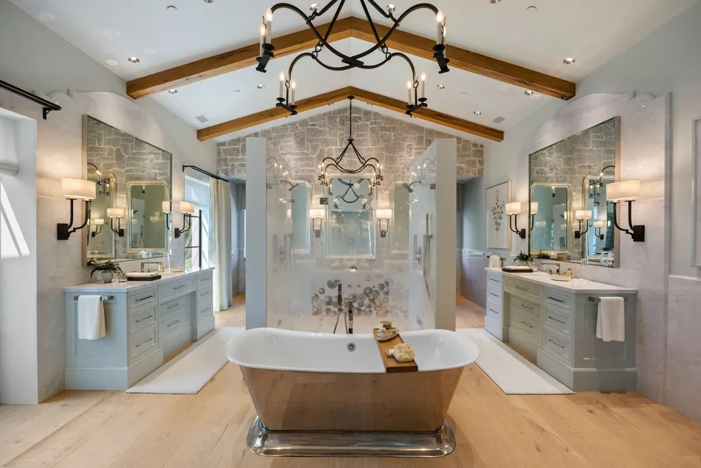 Newly Built Rancho Santa Fe Estate With Centuries-Old French Materials and Curated Art Lists for $29,000,000 13 17845 47 Via De Fortuna Rancho Santa Fe CA17