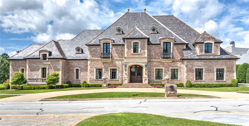 French-Inspired Arkansas Manor Overlooking Three Pinnacle Country Club Golf Holes Lists for $3,249,000 1 2 S Samoset Ct Rogers AR 7275801