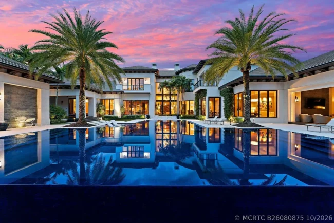 Bespoke Jupiter Estate With a Secluded Garden Spa and Resort-Style Pool Lists for $34,000,000 in The Bear’s Club