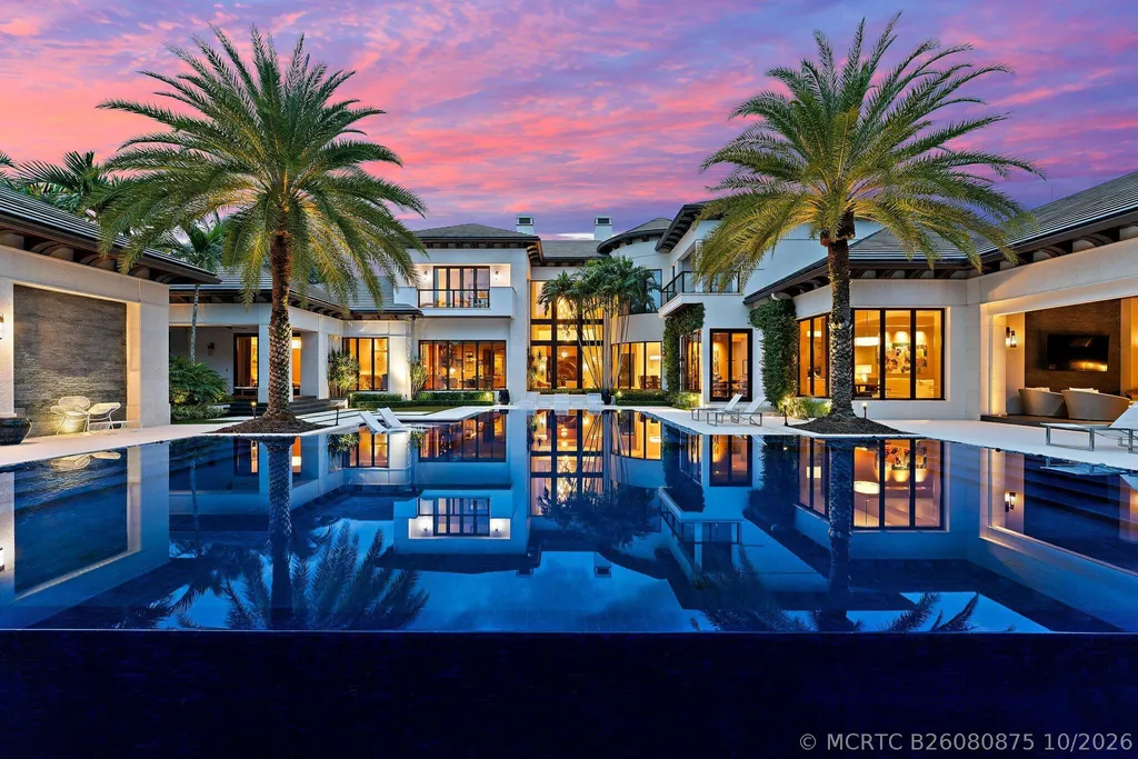 Bespoke Jupiter Estate With a Secluded Garden Spa and Resort-Style Pool Lists for $34,000,000 in The Bear’s Club 2 211 Bears Club Drive Jupiter FL 3347701