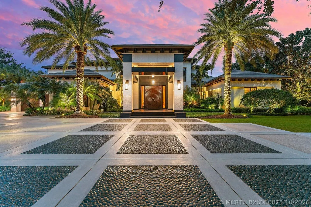 Bespoke Jupiter Estate With a Secluded Garden Spa and Resort-Style Pool Lists for $34,000,000 in The Bear’s Club 24 211 Bears Club Drive Jupiter FL 3347704