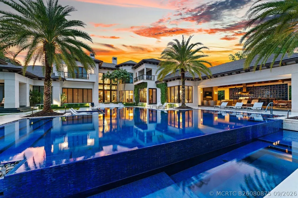 Bespoke Jupiter Estate With a Secluded Garden Spa and Resort-Style Pool Lists for $34,000,000 in The Bear’s Club 15 211 Bears Club Drive Jupiter FL 3347759