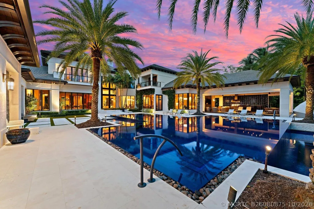 Bespoke Jupiter Estate With a Secluded Garden Spa and Resort-Style Pool Lists for $34,000,000 in The Bear’s Club 17 211 Bears Club Drive Jupiter FL 3347770