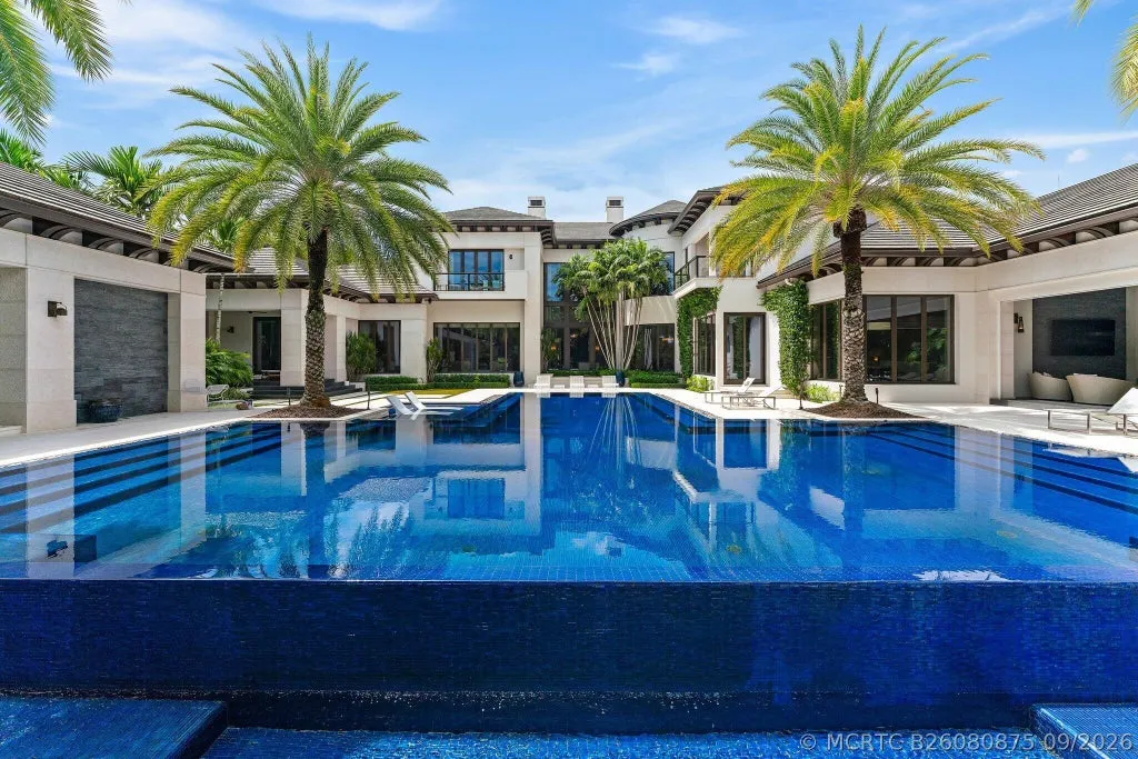 Bespoke Jupiter Estate With a Secluded Garden Spa and Resort-Style Pool Lists for $34,000,000 in The Bear’s Club 18 211 Bears Club Drive Jupiter FL 3347771
