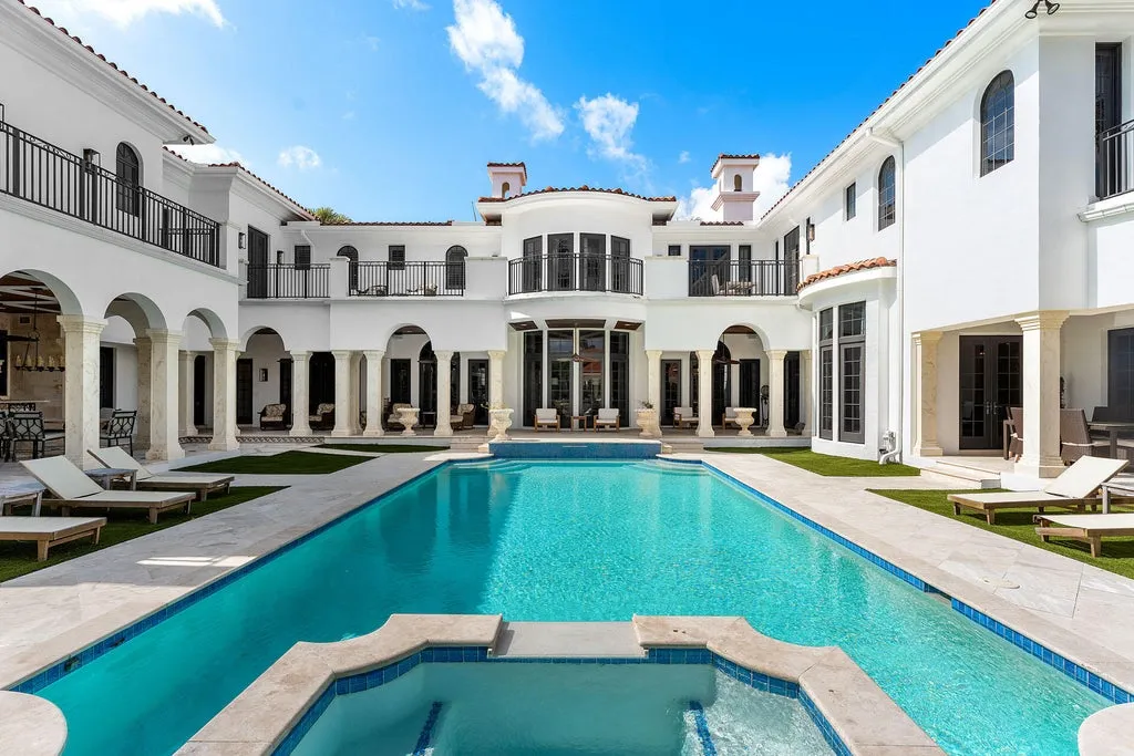 Spanish Mediterranean Boca Raton Estate with 150 Feet of Waterfront Returns to Market for $17,995,000 25 251 W Coconut Palm Road Boca Raton FL25