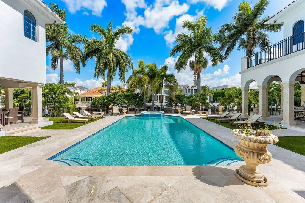 Spanish Mediterranean Boca Raton Estate with 150 Feet of Waterfront Returns to Market for $17,995,000 24 251 W Coconut Palm Road Boca Raton FL26