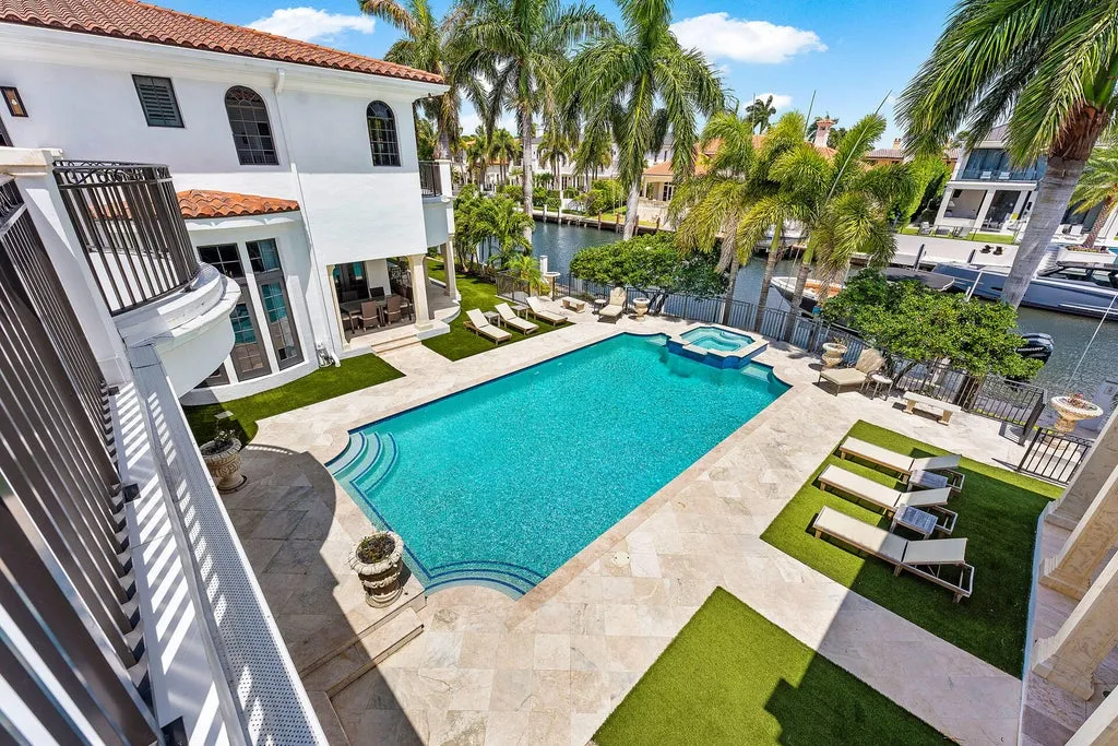 Spanish Mediterranean Boca Raton Estate with 150 Feet of Waterfront Returns to Market for $17,995,000 20 251 W Coconut Palm Road Boca Raton FL50