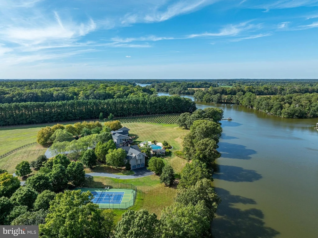 27772 Sharp Rd – Aerial Pickering Creek Frontage Aerial Pickering Creek Frontage at Stock Range Farm, 27772 Sharp Rd, Easton, Maryland