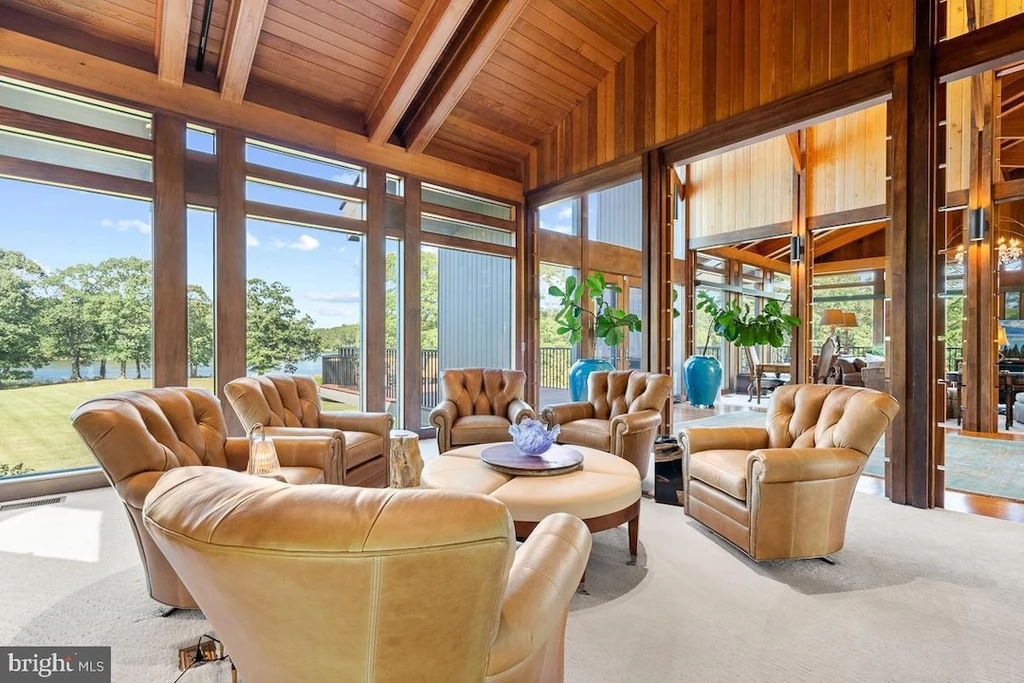 27772 Sharp Rd – Living Room With Water Views Living Room With Water Views at Stock Range Farm, 27772 Sharp Rd, Easton, Maryland