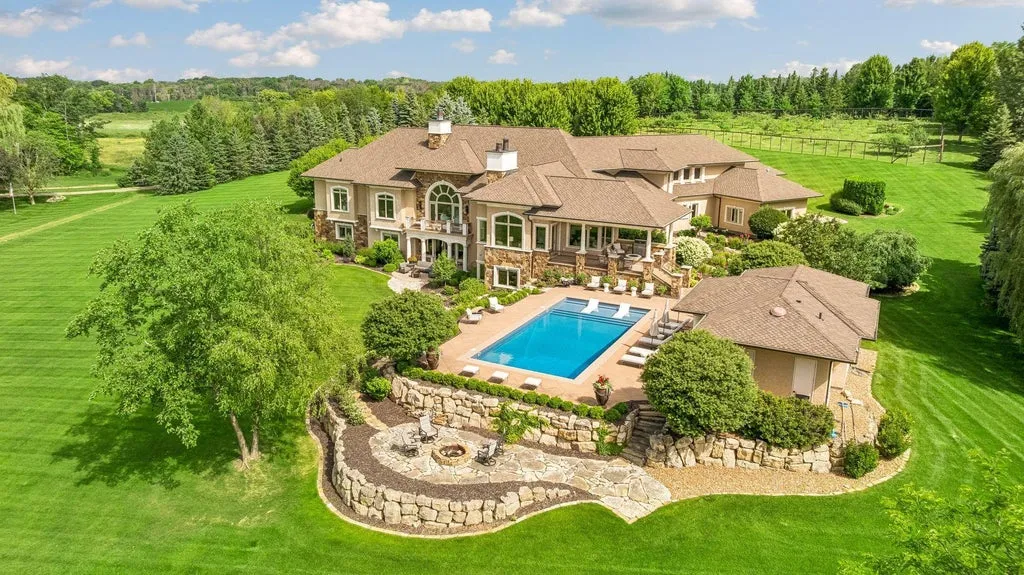 Architect-Designed Minnesota Lake Estate with a 140-Tree Apple Orchard Lists for $4,300,000 2 4675 County Road 11 Loretto MN 55357005