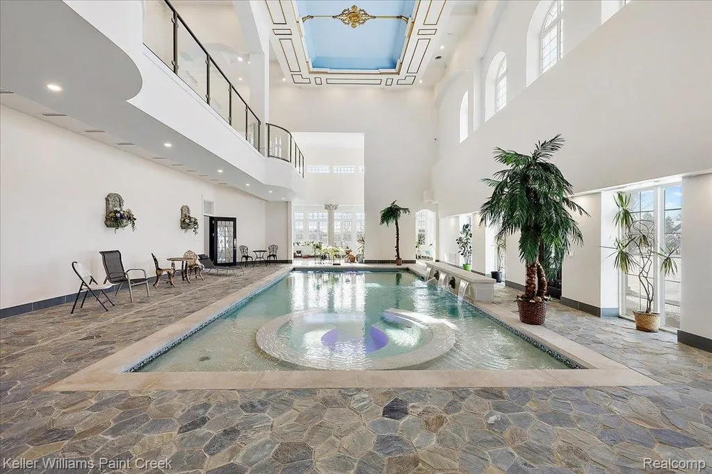 Sprawling Michigan Lakefront Estate With 15 Bedrooms, an Indoor Pool and 13-Car Garage Asks $7,500,000 20 68050 Hillside Lane Washington MI 4809528