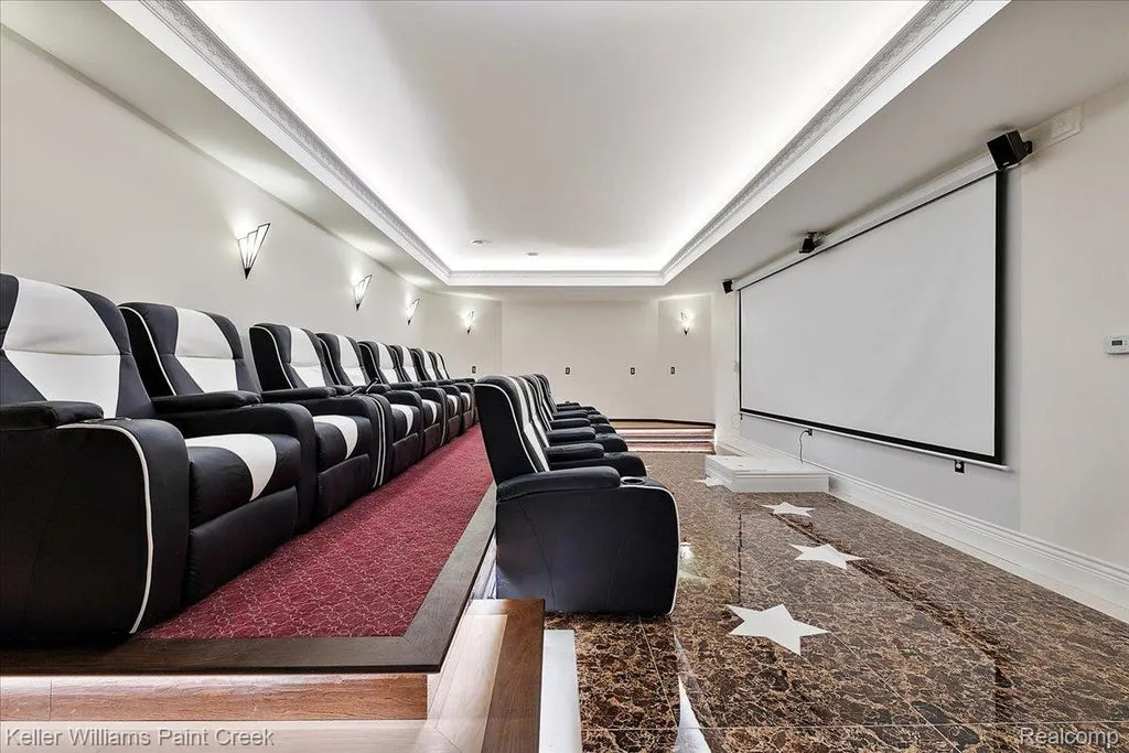 Sprawling Michigan Lakefront Estate With 15 Bedrooms, an Indoor Pool and 13-Car Garage Asks $7,500,000 25 68050 Hillside Lane Washington MI 4809577