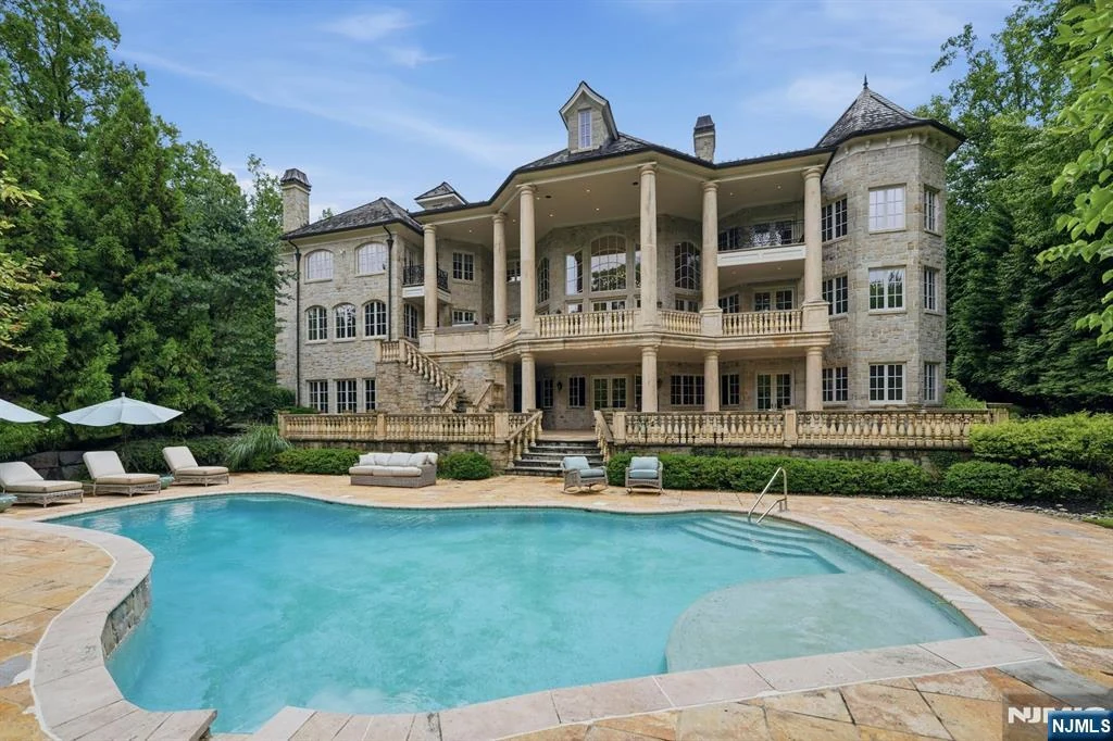 7 Buckingham Drive – Pool and Rear Terraces Pool and Rear Terraces at 7 Buckingham Drive, Alpine, New Jersey